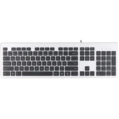 USB-Voll-Tastatur, Super-Slim mit Scissor-Tasten, Ziffernblock, flach - Bild 1 von 4