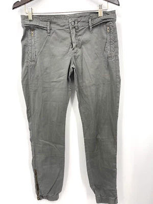 Pantalones de chándal Mother The Jinx para mujer 27 Loden lavado carga tobillo cremallera gris casa de campo Foto 1 de 4