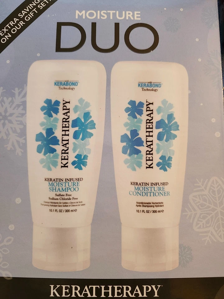 Champú y acondicionador hidratante con infusión de queratina de queraterapia 10 OZ cada juego Foto 1 de 1