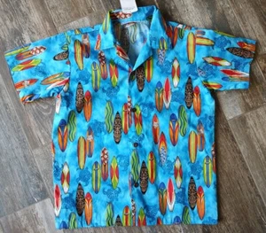 Pacific Legend Cotton Hawaiian Shirt Size Large NWT Unisex Kids Made In USA - Picture 1 of 9