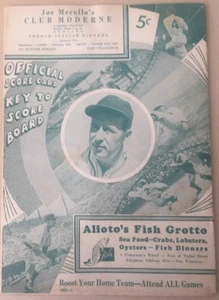 1940 San Francisco Seals vs Portland Beavers At Seals Stadium Program PCL - Picture 1 of 4