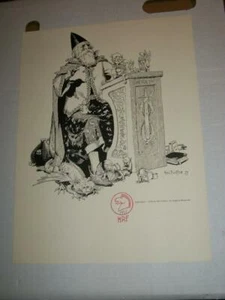 HAL FOSTER Merlin Print, NM 1978 limited Signed / Stamped & Numbered #1408 - Picture 1 of 1