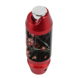 JDM SAKURA FLOWER Red & Carbon Fiber Automatic Gear Stick Shift Knob 3" - Picture 1 of 9