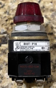 ALLEN BRADLEY 800T-P16R PILOT LIGHT RED 30MM 120VAC XFR 50/60HZ SERIES T - Picture 1 of 3
