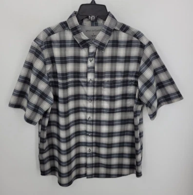 Great Northwest Shirt Mens Large Black Plaid Short Sleeve Performance Outdoor - Image 1 of 4