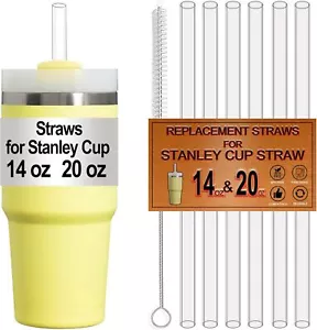 6-Pack Replacement Straws for Stanley 20OZ 14OZ Cup, Straw for Stanley 20 14 OZ - Picture 1 of 6