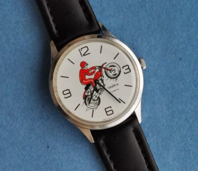 Reloj Mecánico CHAIKA Chajka Motociclista M.1601A 17 Jew. REPARADO AÑOS 80 Foto 1 de 4
