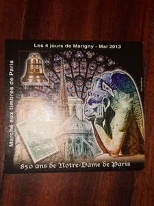 Bloc souvenir du Carré Marigny n°25 Notre Dame de Paris dentelé neuf - Foto 1 di 2