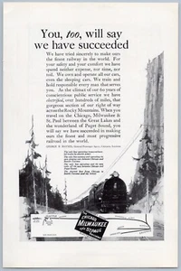1923 Chicago Milwaukee & St Paul Railway Vintage Ad Electric Train Locomotive - Picture 1 of 1