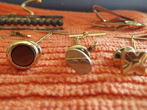 Lot of 13 Vintage Hickok Swank  Men's Tie Clips Tie Bars Cuff Link Tie Pins - Picture 1 of 7