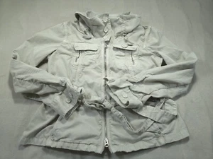 Armani Exchange Jacket Girls Beige Large Zip Up Belt Field Chore Safari Ulitity - Picture 1 of 11
