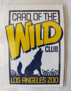 1990er Jahre Los Angeles Zoo Club of the Wild Card heulender Wolf - Bild 1 von 2