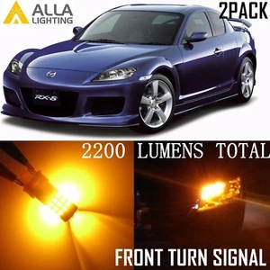 Alla Lighting Front Turn Signal Light Blinker Lamp Amber 7440 LED Bulb for Mazda - Picture 1 of 7