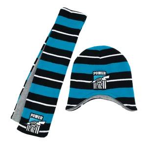 Port Adelaide Power AFL Toddlers Beanie & Scarf Pack by Sporting House - Picture 1 of 2