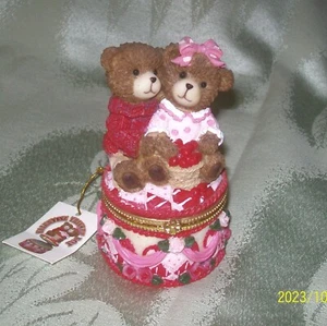 Trinket Box with Resin Bears - Joelson Ind., Inc. - 2001 - With Tag - Picture 1 of 8