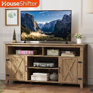 Farmhouse TV Stand for 65" TV Entertainment Center Cabinet Storage Media Console