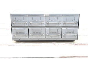 Vintage . Equipto 8 Schubladen Industrie Teile Behälter Schrank Industrie Aufbewahrung - Bild 1 von 13