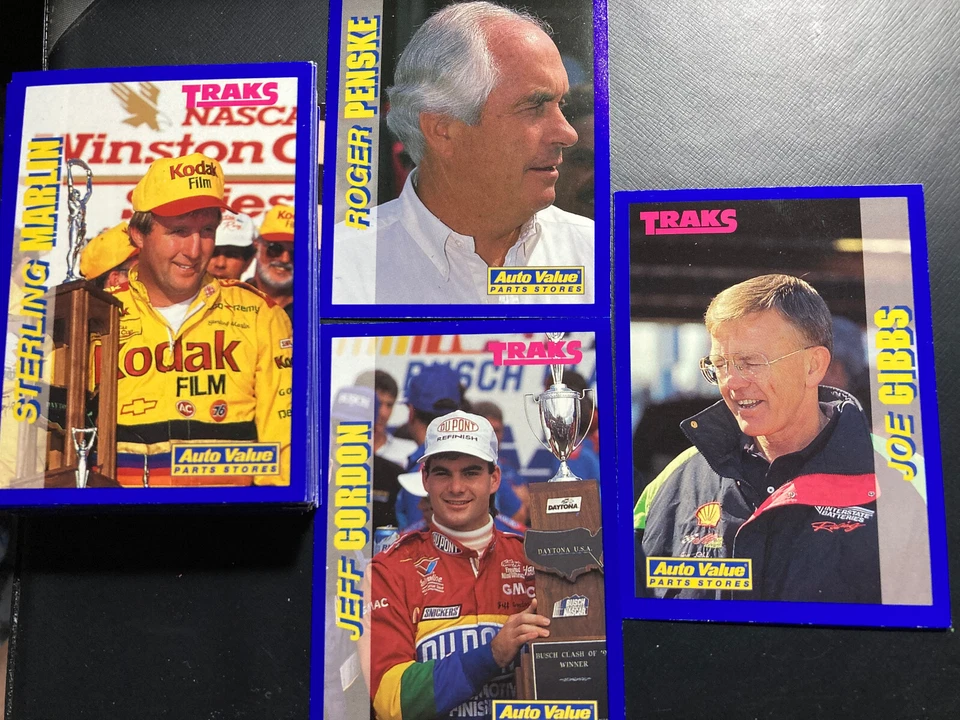 1994 NASCAR Traks Auto Value Parts Stores Complete Set 51 Gordon Allison Gibbs + - Image 1 of 4