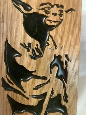 Detailed Yoda Star Wars Scroll Saw Wood Art Handmade Handcrafted Woodworking  - Image 1 of 4