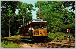 Postal de colección East Haven Connecticut CT Branford Trolley Museum Open Car 1425 - Imagen 1 de 2
