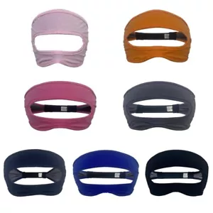 Unisex Absorbent Cover Breathable Sweat Band Adjustable Solid Color Eye Mask - Picture 1 of 14