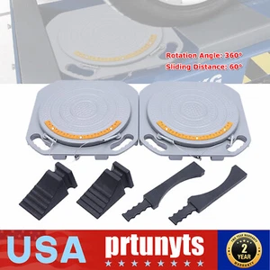 NEW 2x Wheel Car Truck Front End Wheel Alignment Turntable Turn Plates Tool Kit - Picture 1 of 18