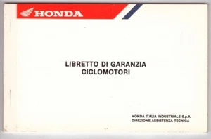 Warranty Booklet Mopeds HONDA 80s - Picture 1 of 1
