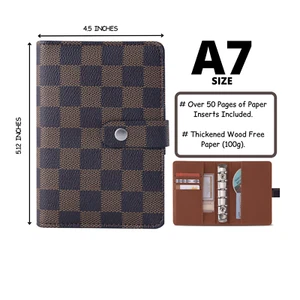 ๐ Luxury Checkered Agenda Binder Planner Journal Notepad Gift A7 - Picture 1 of 7