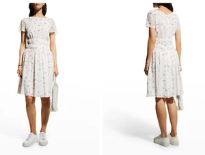 NWT Emporio Armani Petal-Printed Dress Ladylike Country Retro ret $495 sz 44 - Picture 1 of 8