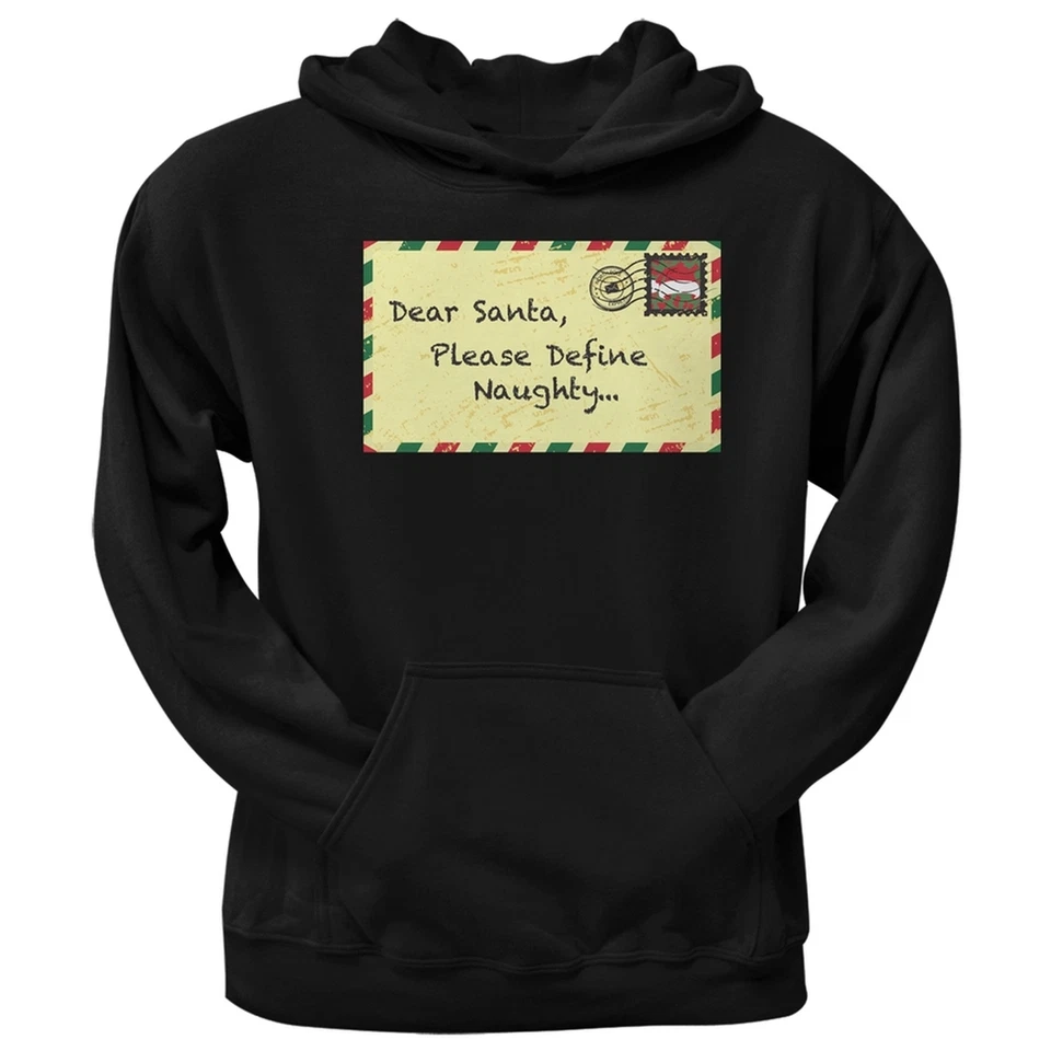Dear Santa Please Define Naughty Negro Adulto Pullover Sudadera con Capucha Sudadera Foto 1 de 1