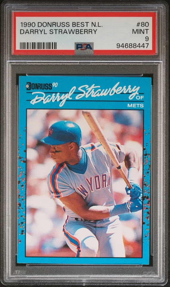 1990 Donruss Best NL #80 Darryl Strawberry - PSA 9 - Image 1 of 2