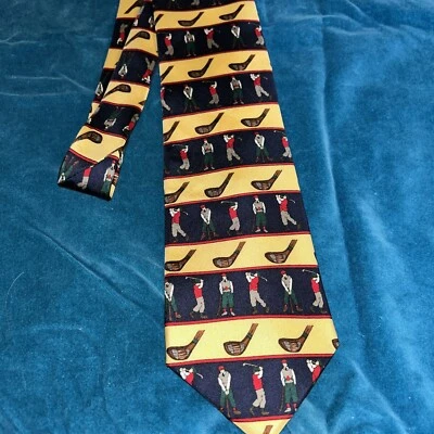 Corbata de seda de diseñador ALYNN vintage nunca usada para hombre EE. UU. Foto 1 de 4