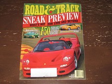 ROAD & TRACK MAGAZINE -- SEPT. 1995 -- SNEAK PREVIEW 1996 -- FREE SHIPPING!!!