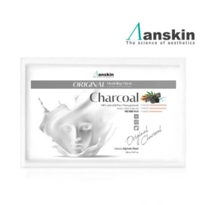 ANSKIN Original Modeling Mask 240g Charcoal Jelly Rubber Masks Re KOREA MADE - Image 1 of 4