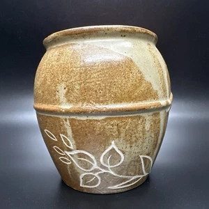 Jarrón de cerámica artesanal arte artesanal 4" diseño coreano INFERIOR FIRMADO NUEVO - Imagen 1 de 10