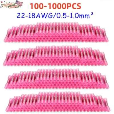 100-1000 шт термоусадочные соединители проводов приклад обжимные клеммы калибр AWG 16-22 лот - Изображение 1 из 4