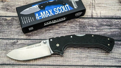 Cold Steel 4-Max Scout, AUS 10A, negro Griv-Ex, #62RQ Foto 1 de 4