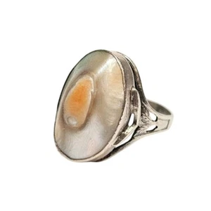 Bague ancienne en argent massif et perles sous blister - Photo 1/5