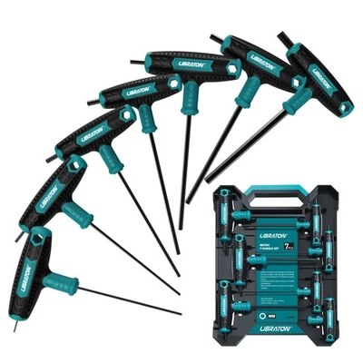 LIBRATON T-shaped hex wrench set, 7-piece set, hex handle wrench, 2.5mm-10mm, ca - Image 1 of 4