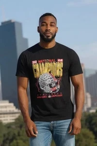 Osu Buckeyes Mens 2xl 2024 National Championship University Big Helmet Shirt - Picture 1 of 10