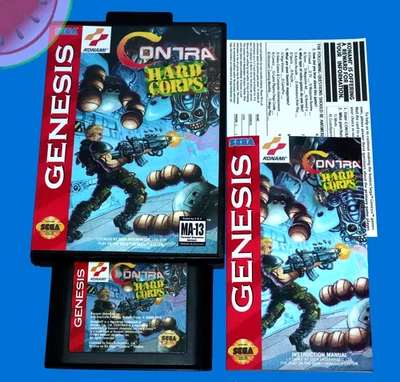 TESTED Sega GENESIS Authentic CONTRA HARD CORPS Completed with NEW Box Manual - Image 1 of 4