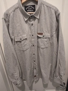 BALLAST POINT BREWING CO Craft Beer Button Up Shirt Gray Wool Poly Brist 2XL XXL - Picture 1 of 20