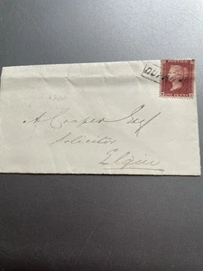 1858 Cover Scots Local Duffus Cancelling Stamp Scarce - Picture 1 of 3