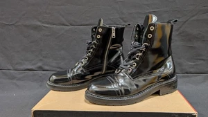 All Saints Lira Black Leather Combat Lace Up Women Boots US Size 7 EU Size 37 - Bild 1 von 19