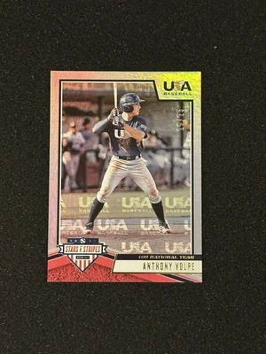 2019 Panini Stars & Stripes Team Anthony Volpe Gold Logo /25 #47. - Image 1 of 2