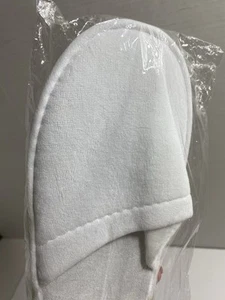 Hotel Resort Spa Travel Guest Waffle Slippers 11” Closed Toe White - Picture 1 of 5