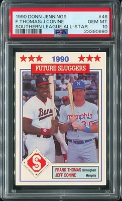 FRANK THOMAS JEFF CONINE 1990 SOUTHERN LEAGUE ALL STARS DONN JENNINGS PSA 10 - Image 1 of 2