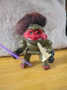Battle Trolls Sir Knight Trollahad Retro 90's Toy Figure Hasbro 92 99% Complete - Picture 1 of 7