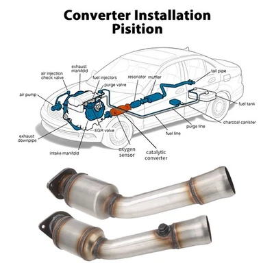 2x Convertidor catalítico para Ford Mustang 5,0 L GT y Boss 2011 2012 2013 2014 NUEVO Foto 1 de 4