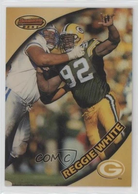 1997 Bowman's Best Refractor Reggie White #27 HOF - Image 1 of 2